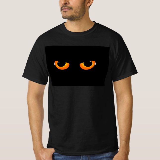 Camiseta Cat Eyes, Black T-shirt, for Guys - Men (Frente)