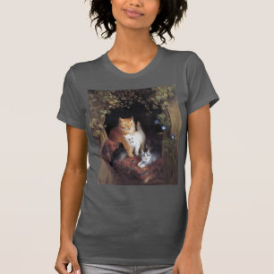 Camiseta Cat Family e Ivy Leaf por Henriette Ronner-Knip