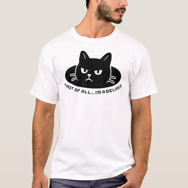 Camiseta Cat First of All Im a Delight (Frente)