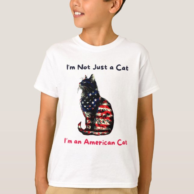 Camiseta Cat Flag America (Frente)