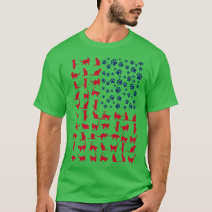 Camiseta Cat Flag EUA