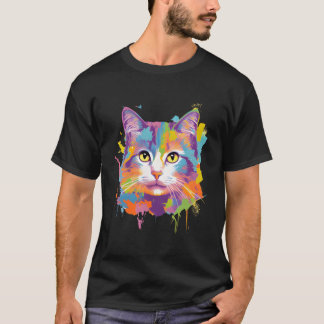 Camiseta Cat For Kitten Colorful Kitty Adoption