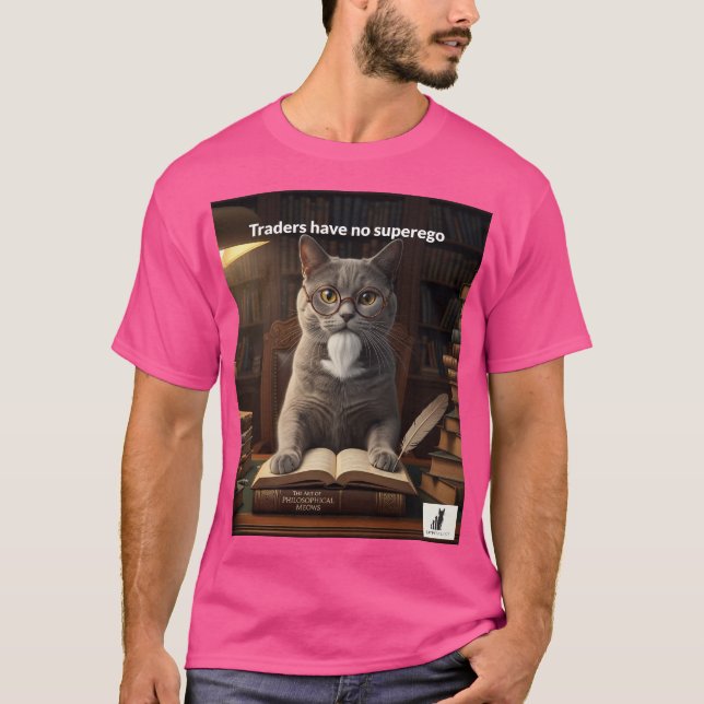 Camiseta Cat Freud: Comerciantes Não Têm Superego (Frente)