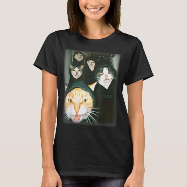 Camiseta Cat Gang Meme Funny Chaotic Cats Unhinged Feline H (Frente)