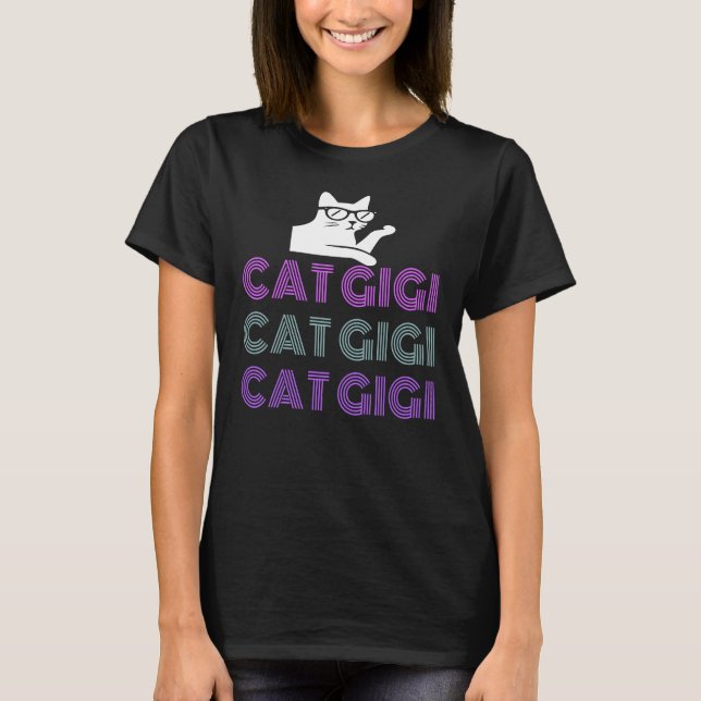 Camiseta Cat Gigi, vovó presente (Frente)