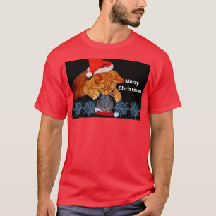 Camiseta Cat Guinea Pig Merry Christmas Funny Animal Design