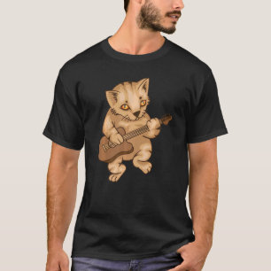 Camiseta Cat Guitar Meow Collection Para Música
