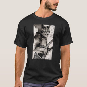 Camiseta Cat Guitar Pet Musico Cat Amigo Cat Amor Natura