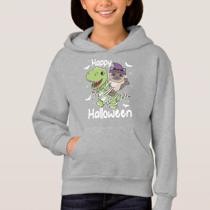 Camiseta Cat Happy Halloween T-rex Mummy Costume