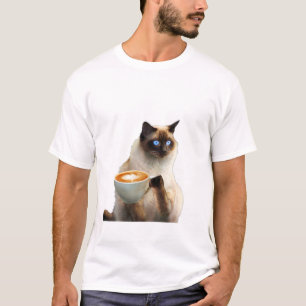 Camiseta Cat Heart Mãe Proprietário do Pai Siamese Sphynx D