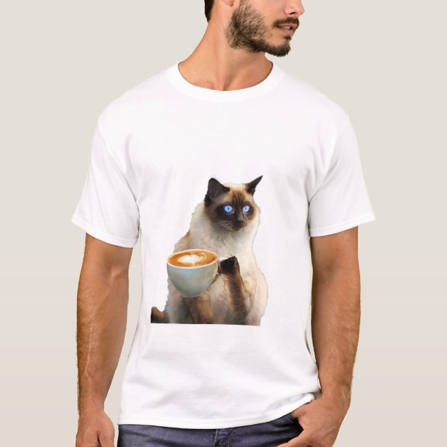 Camiseta Cat Heart Mãe Proprietário do Pai Siamese Sphynx D (Frente)