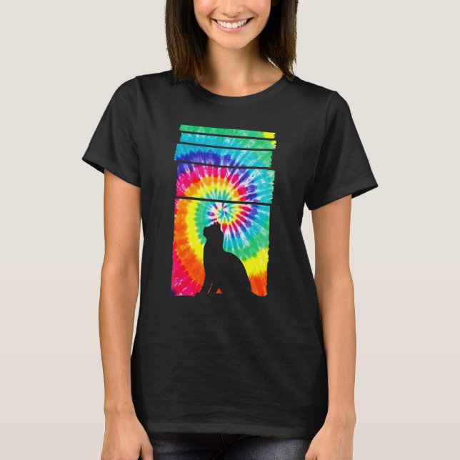 Camiseta Cat Hippie Tie Dye Cat   (Frente)