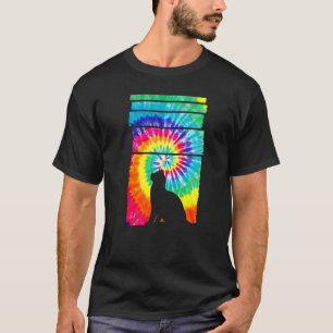 Camiseta Cat Hippie Tie Dye Cat