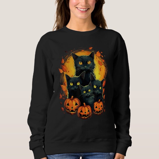 Camiseta Cat Horror Cute Halloween for Cat Kitty (Frente)