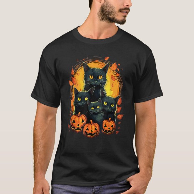 Camiseta Cat Horror Cute Halloween for Cat Kitty (Frente)