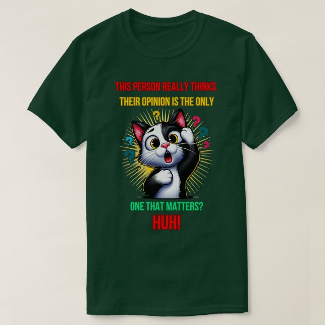 Camiseta Cat Huh Meme (Frente do Design)