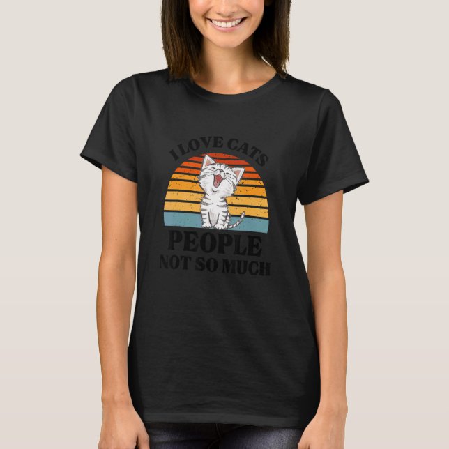 Camiseta Cat I Adora Gatos Pessoas Não Tanto Gato (Frente)
