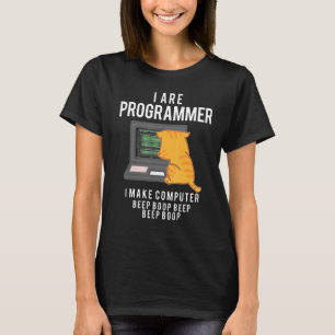Camiseta Cat I é programador que faço computador