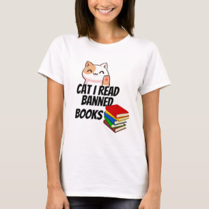 Camiseta Cat I Lê Livros Banidos