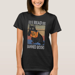 Camiseta Cat I Lê Livros Banidos Bookworms Adora Ler Bo