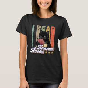 Camiseta Cat I Leu Livros Banidos Cadernos Lendo Livro Vi