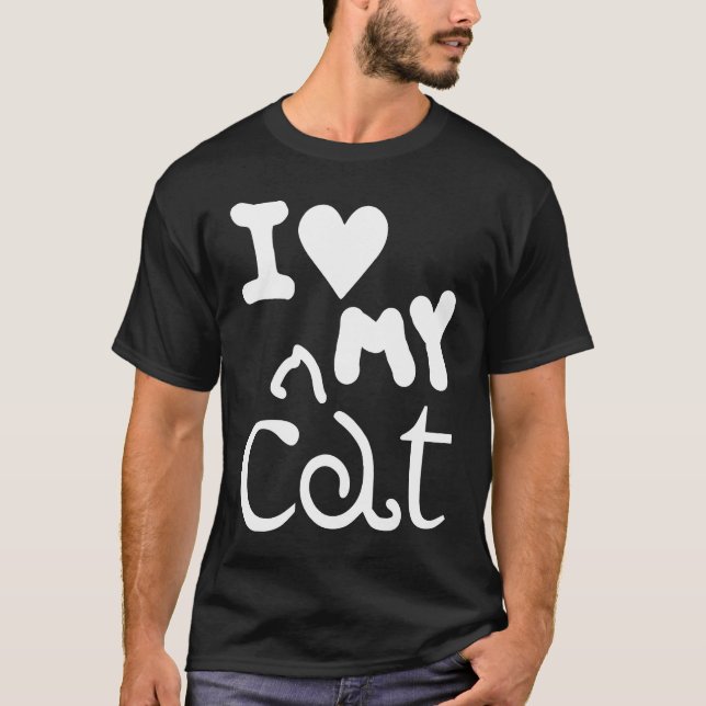 Camiseta Cat   I Love My Cat 1 (Frente)