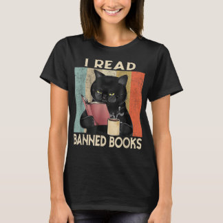 Camiseta Cat I Read Banned Books Funny Bookworms Reading Bo