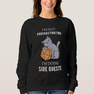 Camiseta Cat Im Não Procrastinando Im Fazendo Buscas Latera