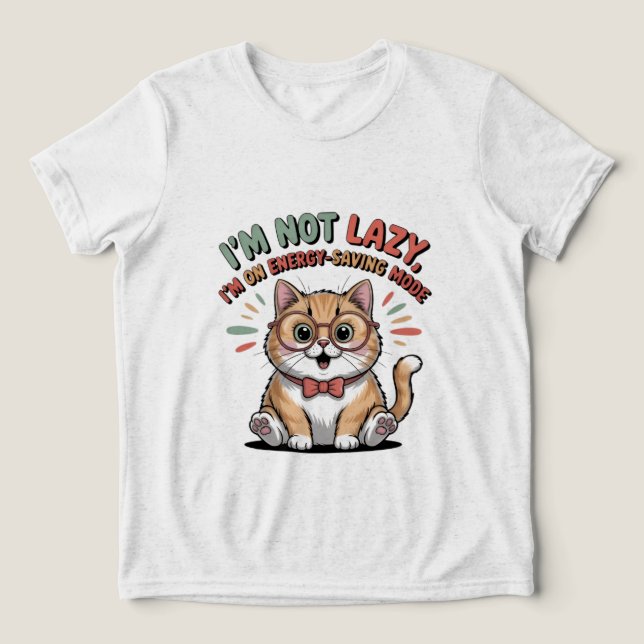 Camiseta Cat in Energy Saving Mode (Design frontal)