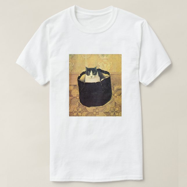 Camiseta Cat in Hatbox, Solomon Meijer (Frente do Design)