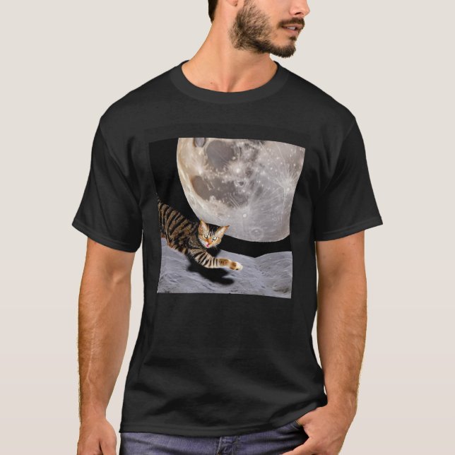 Camiseta Cat In Outer Space  Cute Kitten Kitty Strange (Frente)