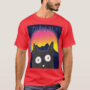 Camiseta Cat Japanese Indie Aesthetic Alt Cute Anime Retro