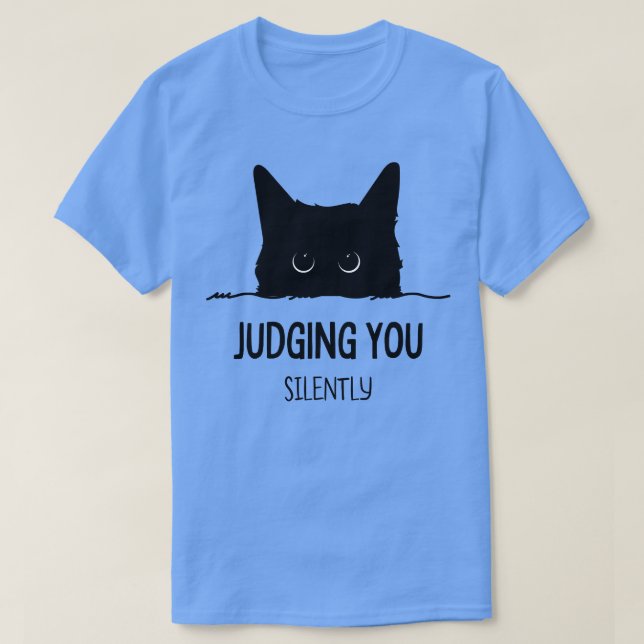Camiseta Cat Julgando Você Silenciosamente (Frente do Design)