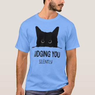 Camiseta Cat Julgando Você Silenciosamente