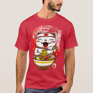 Camiseta Cat Kami Sama Ramen Japão