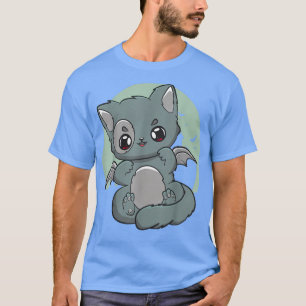 Camiseta Cat Kitten Chibi Anime Neko Gothic Grunge Ghostcor