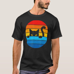Camiseta Cat Kitten Memage Vintage Retro Sunset Purgando Cu