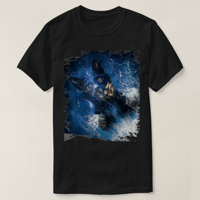 Camiseta Cat Kraken Krakitten (Frente do Design)