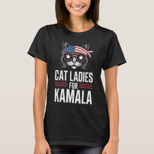 Camiseta Cat Ladies for Kamala Funny Cat 2024 Kamala-Harris