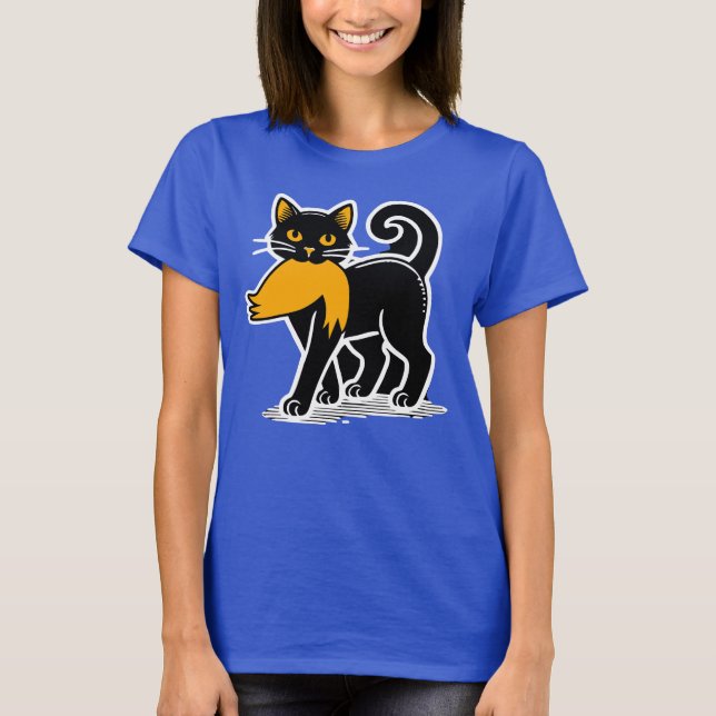 Camiseta Cat Ladies Kamala | Harris Walz 2024 Blue (Frente)