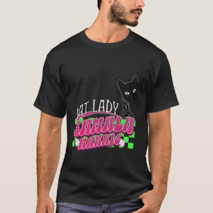 Camiseta Cat Lady For Kamala Funny Cat 2024 Presidente Kama