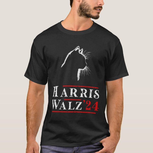Camiseta Cat Lady Harris Waltz 2024 (Frente)