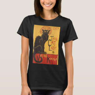 Camiseta Cat Lady Kamala Le Chat Noir Funny Ballot