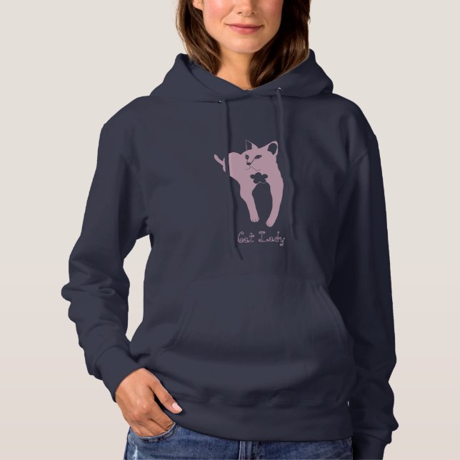 Camiseta Cat Lady Women's Hoodie (Frente)