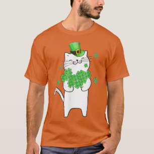 Camiseta Cat Leprechaun Cat Lover Shamrock Dia de São Patrí