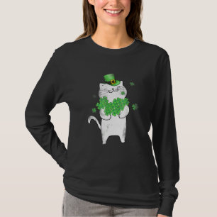 Camiseta Cat Leprechaun Cat Lover Shamrock Rua Patrick S Da