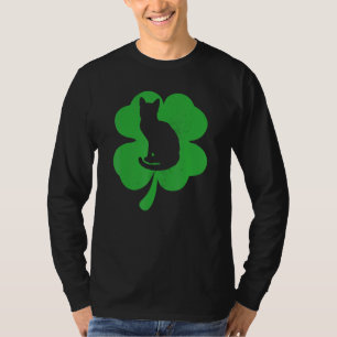 Camiseta Cat Leprechaun Cat Shamrock Dia de São Patrício