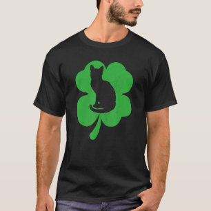 Camiseta Cat Leprechaun Cat Shamrock Dia de São Patrício