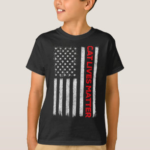 Camiseta Cat Lives Problem Trump 2024