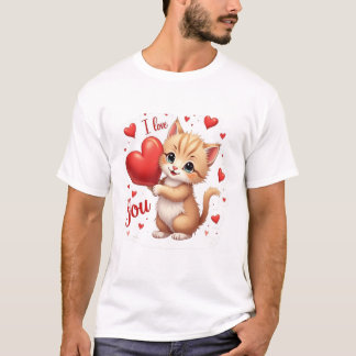 Camiseta Cat love 